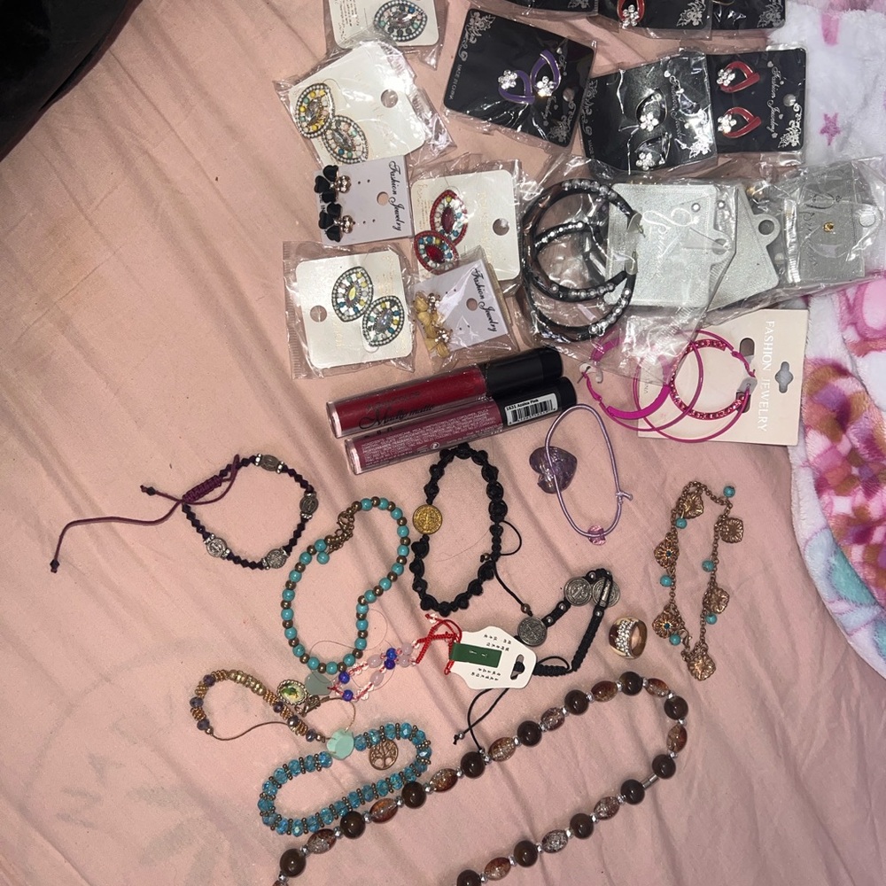 Chic Multicolor Beaded Hair Accessories Set